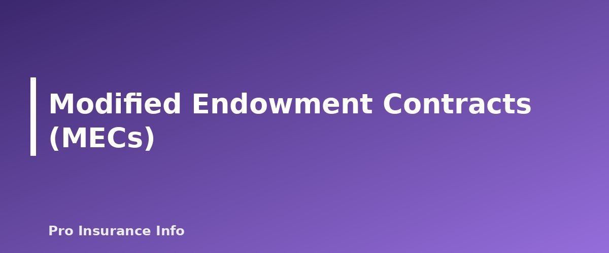 Modified Endowment Contracts (MECs) - section banner for Is Life Insurance Taxable? Death Benefits, Cash Value, Estate Tax and Employer Coverage Explained