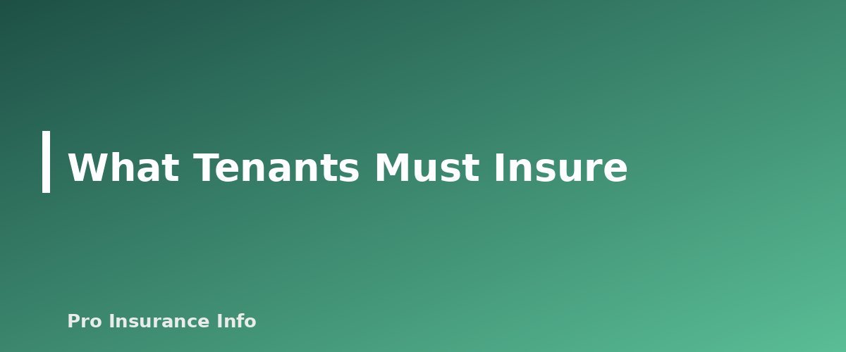 What Tenants Must Insure - section banner for Landlord Insurance vs. Homeowners Insurance