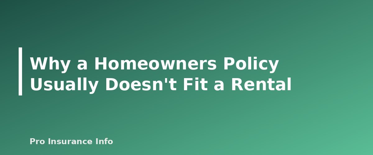 Why a Homeowners Policy Usually Doesn't Fit a Rental - section banner for Landlord Insurance vs. Homeowners Insurance