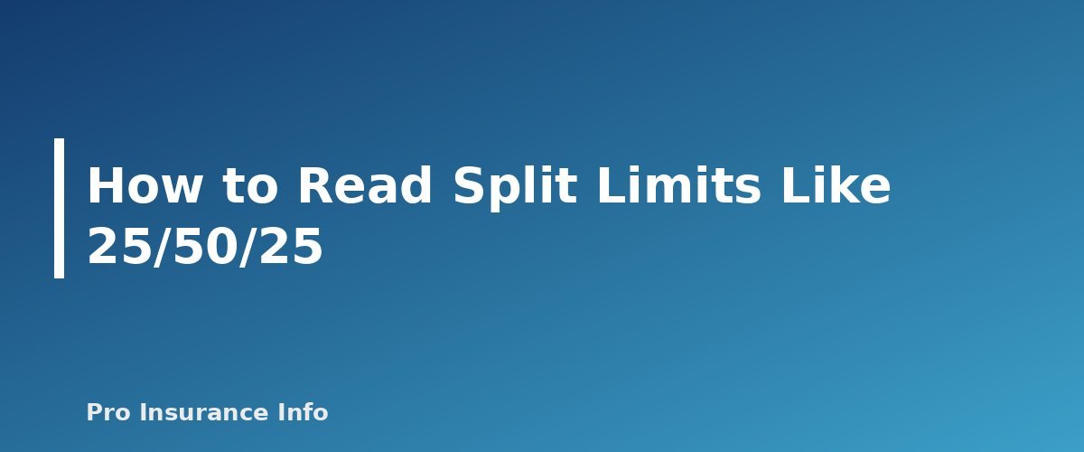 How to Read Split Limits Like 25/50/25 - section banner for Car Insurance Liability Limits Explained