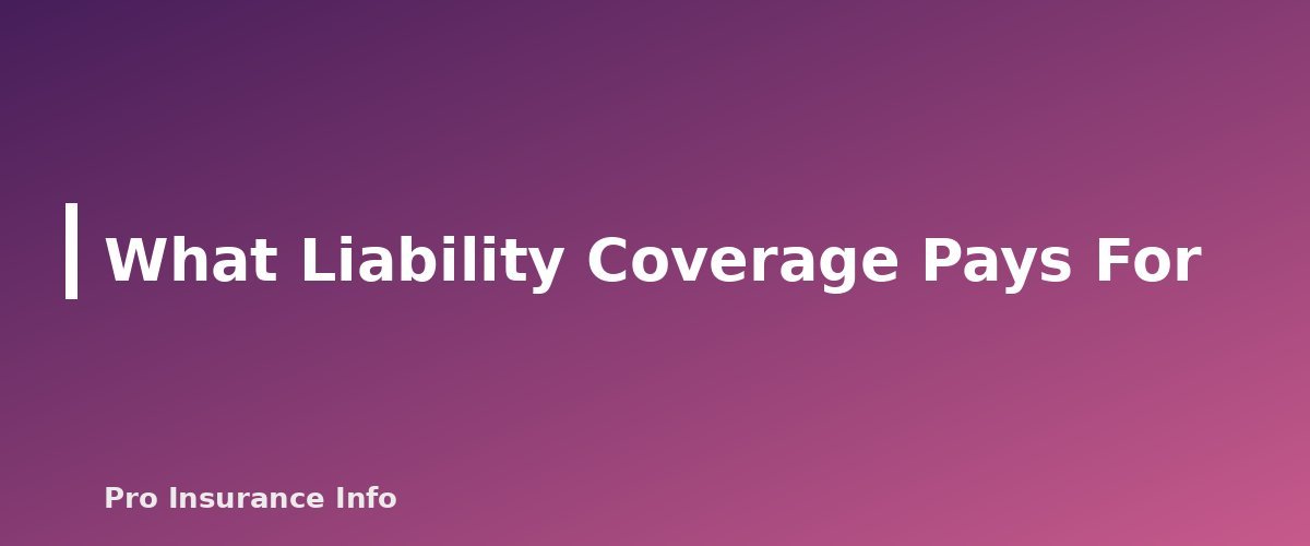 What Liability Coverage Pays For - section banner for Car Insurance Liability Limits Explained