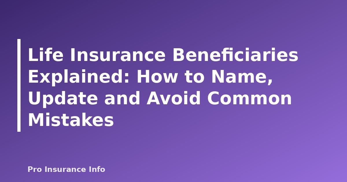 Life Insurance Beneficiaries Explained: How to Name, Update and Avoid Common Mistakes - featured image