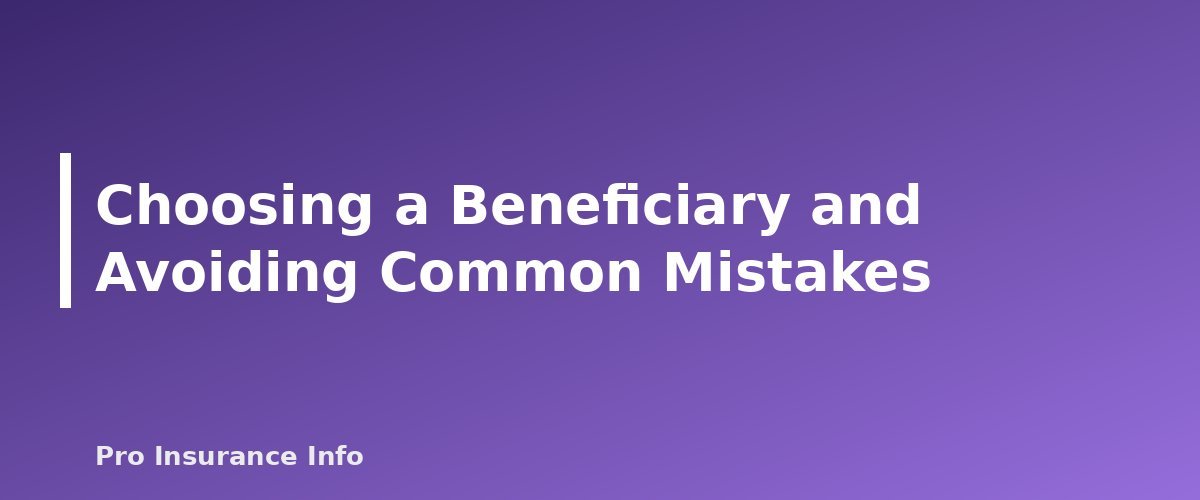 Choosing a Beneficiary and Avoiding Common Mistakes - section banner for Life Insurance Guide