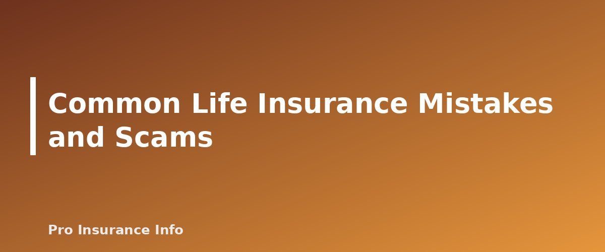 Common Life Insurance Mistakes and Scams - section banner for Life Insurance Guide