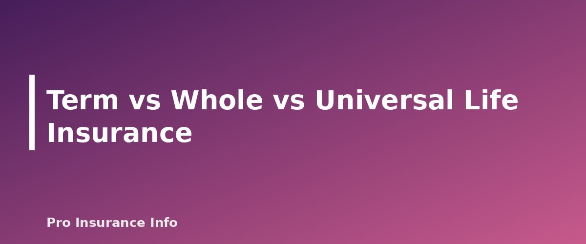 Term vs Whole vs Universal Life Insurance - section banner for Life Insurance Guide