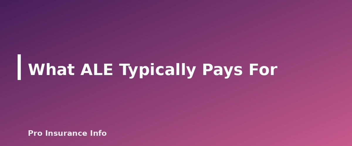 What ALE Typically Pays For - section banner for Loss of Use Coverage (Coverage D)