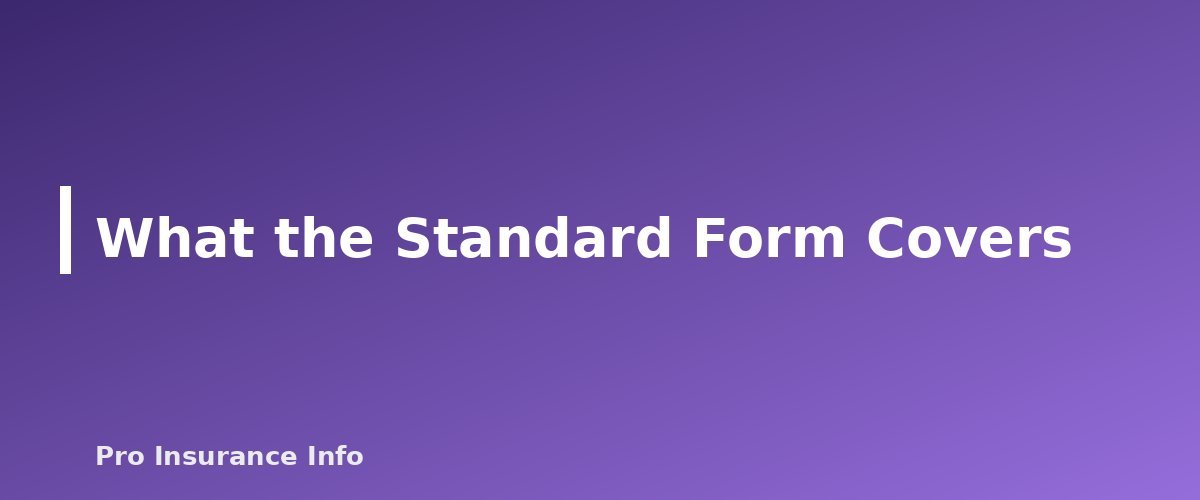 What the Standard Form Covers - section banner for Loss of Use Coverage (Coverage D)
