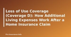 Loss of Use Coverage (Coverage D): How Additional Living Expenses Work After a Home Insurance Claim - featured image