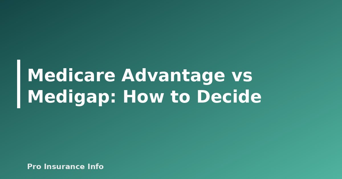 Medicare Advantage vs Medigap: How to Decide - featured image