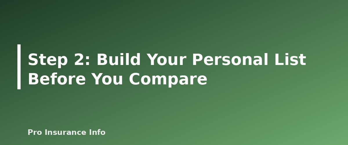 Step 2: Build Your Personal List Before You Compare - section banner for Medicare Annual Enrollment Period
