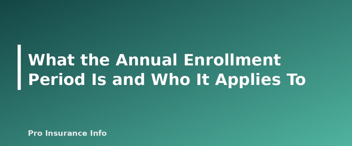 What the Annual Enrollment Period Is and Who It Applies To - section banner for Medicare Annual Enrollment Period