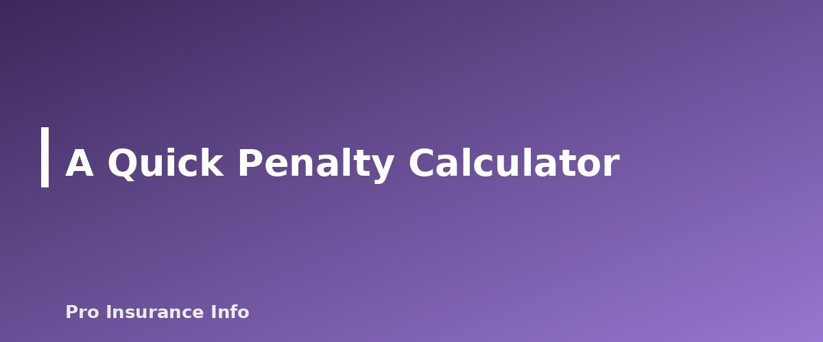 A Quick Penalty Calculator - section banner for Medicare Late Enrollment Penalties