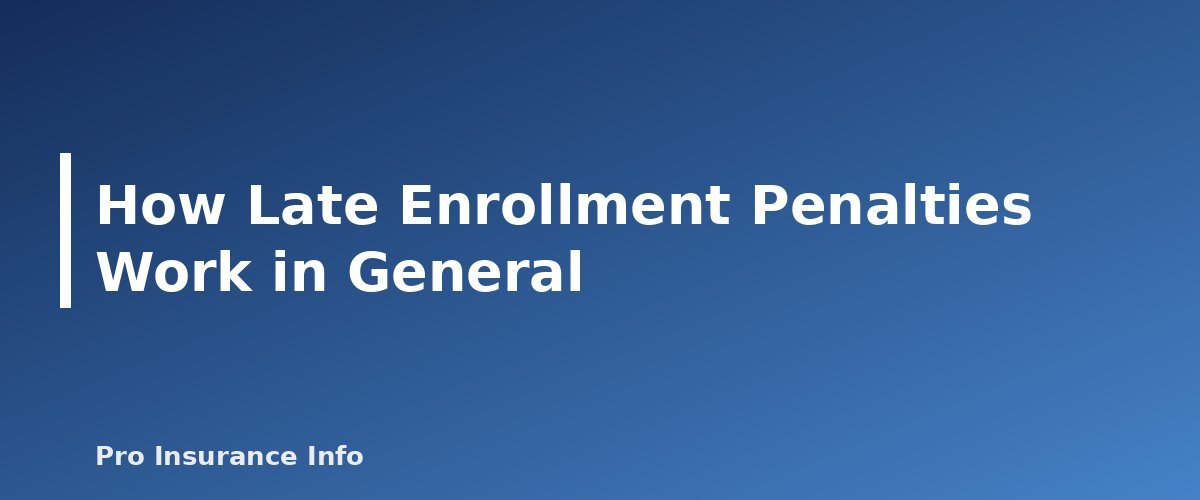 How Late Enrollment Penalties Work in General - section banner for Medicare Late Enrollment Penalties