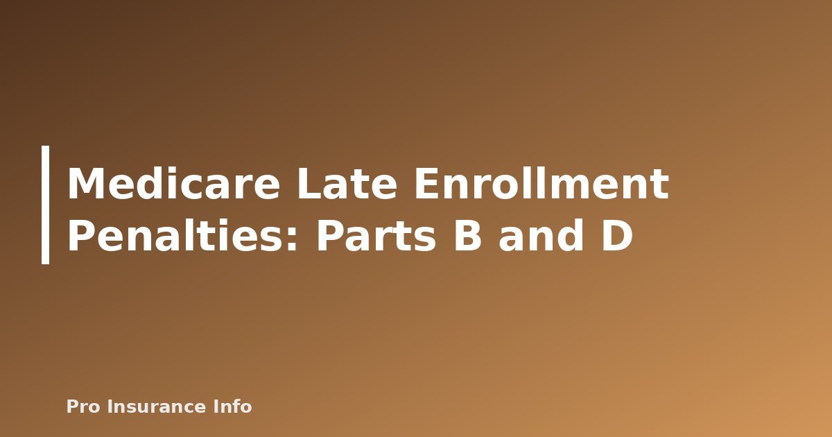 Medicare Late Enrollment Penalties: Parts B and D - featured image