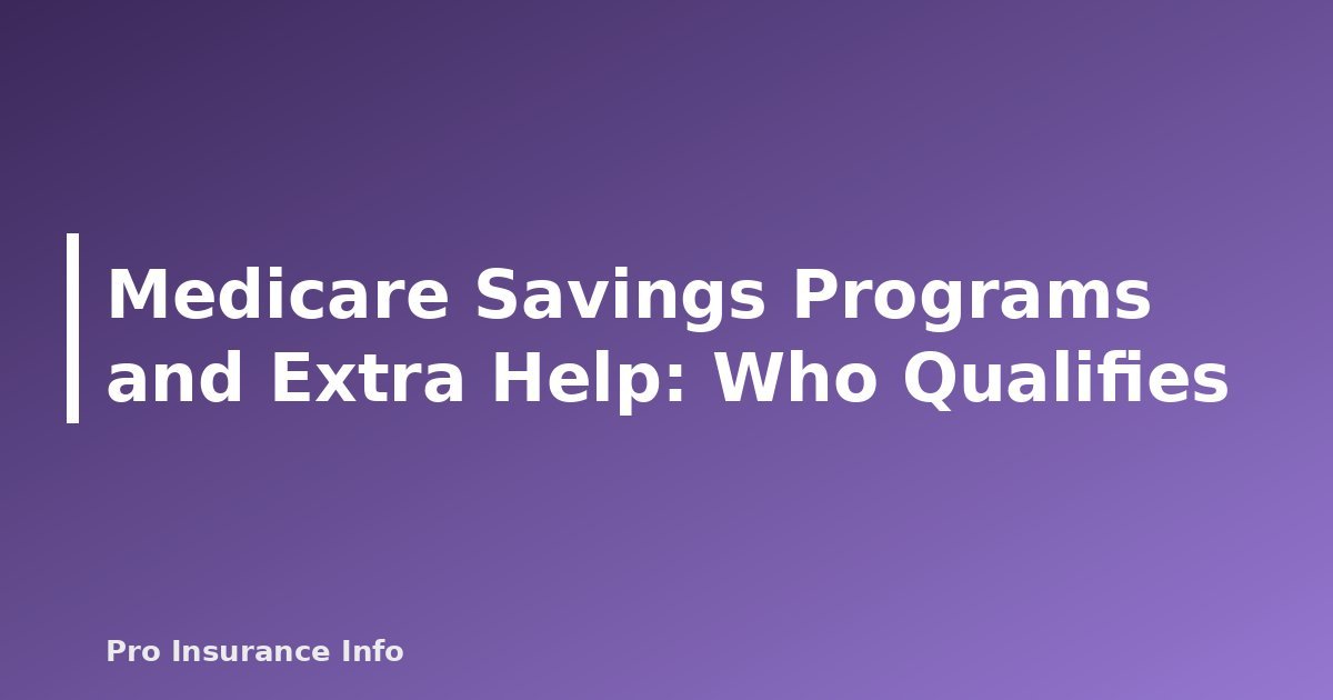 Medicare Savings Programs and Extra Help: Who Qualifies - featured image