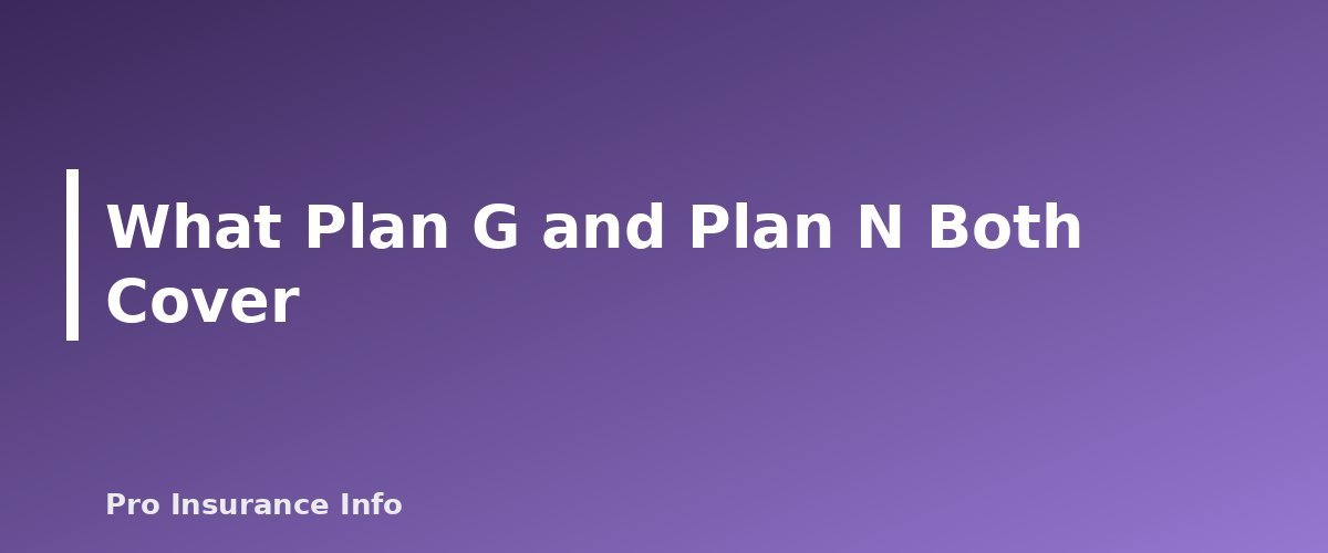 What Plan G and Plan N Both Cover - section banner for Medigap Plan G vs Plan N