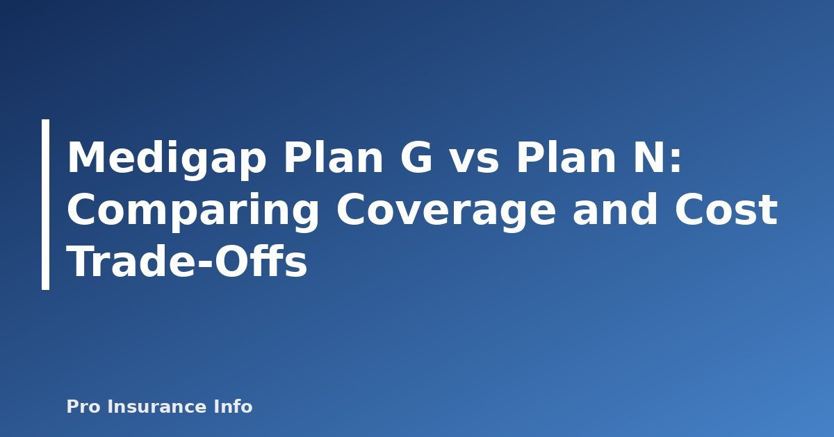 Medigap Plan G vs Plan N: Comparing Coverage and Cost Trade-Offs - featured image