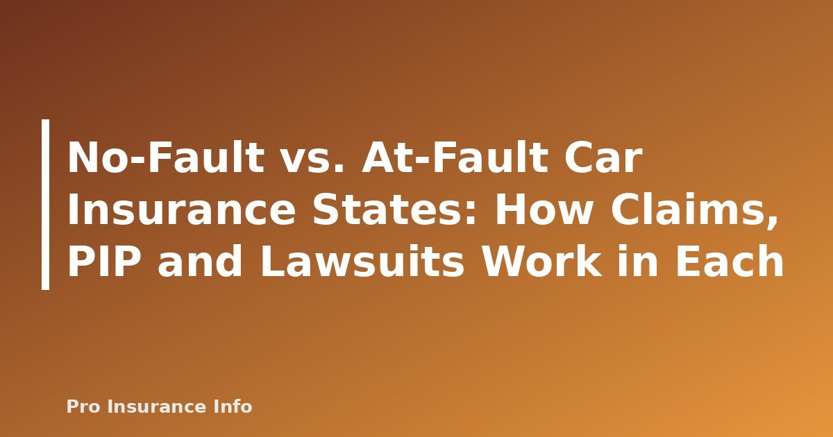 No-Fault vs. At-Fault Car Insurance States: How Claims, PIP and Lawsuits Work in Each - featured image