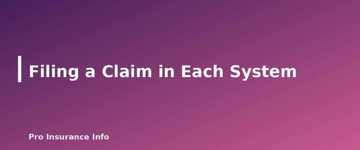 Filing a Claim in Each System - section banner for No-Fault vs. At-Fault Car Insurance States