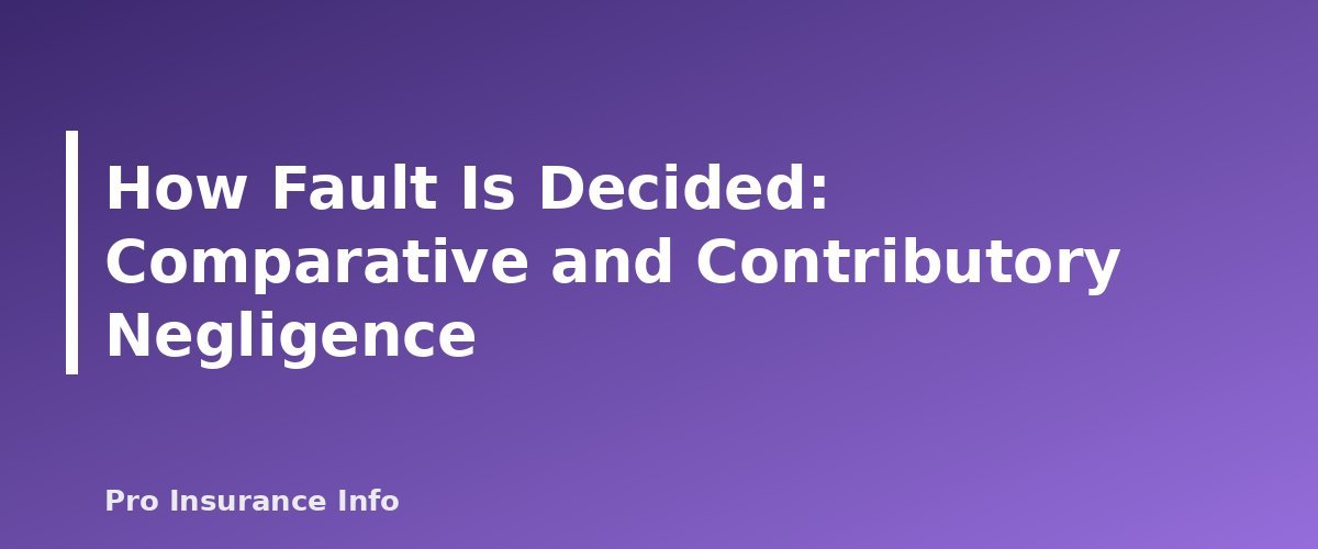 How Fault Is Decided: Comparative and Contributory Negligence - section banner for No-Fault vs. At-Fault Car Insurance States