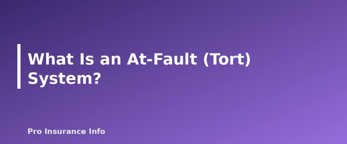 What Is an At-Fault (Tort) System? - section banner for No-Fault vs. At-Fault Car Insurance States
