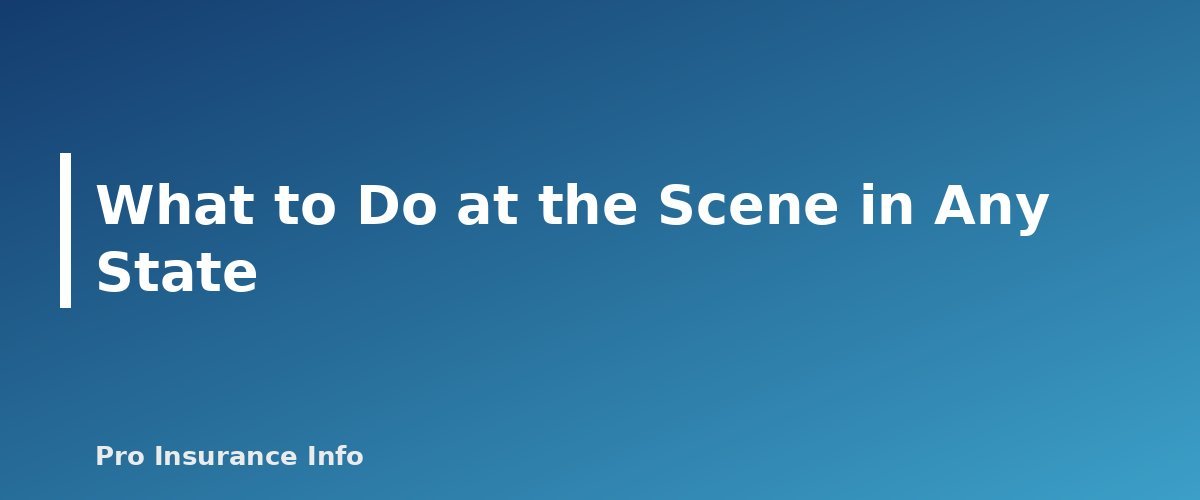 What to Do at the Scene in Any State - section banner for No-Fault vs. At-Fault Car Insurance States