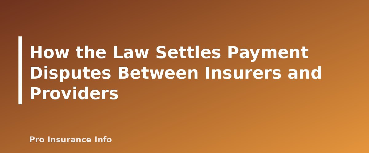 How the Law Settles Payment Disputes Between Insurers and Providers - section banner for The No Surprises Act Explained