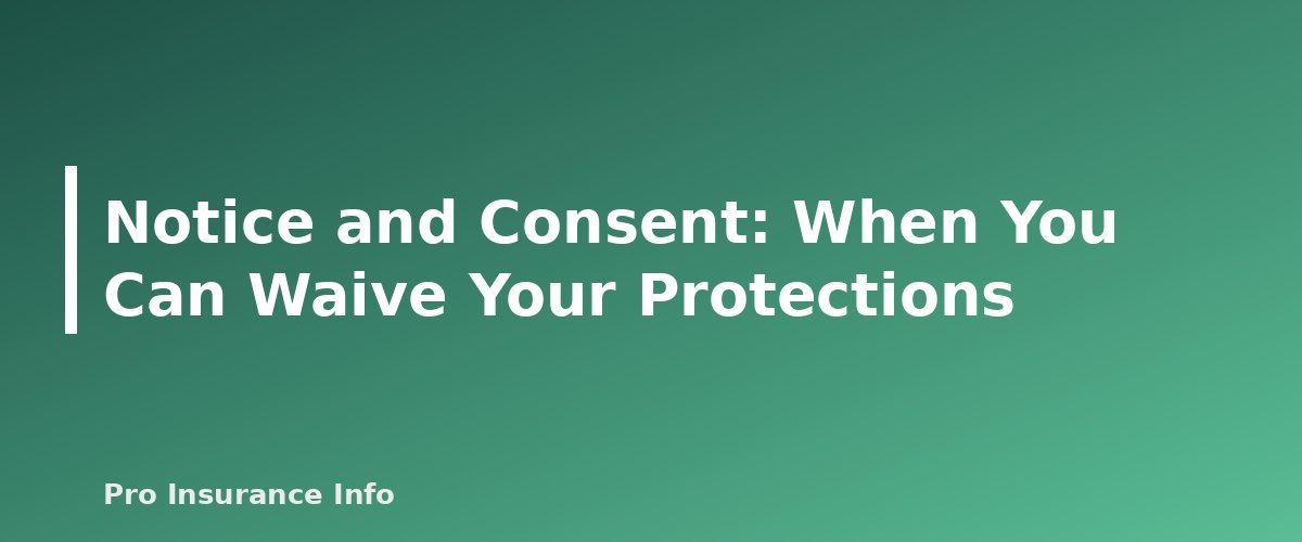 Notice and Consent: When You Can Waive Your Protections - section banner for The No Surprises Act Explained