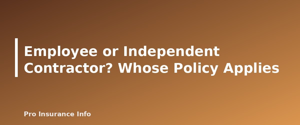 Employee or Independent Contractor? Whose Policy Applies - illustration for Personal Trainer Insurance: Coverage Basics and Questions to Ask