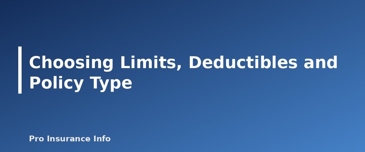 Choosing Limits, Deductibles and Policy Type - illustration for Personal Trainer Insurance: Coverage Basics and Questions to Ask