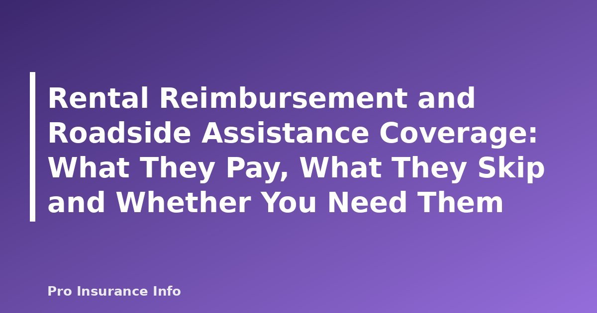 Rental Reimbursement and Roadside Assistance Coverage: What They Pay, What They Skip and Whether You Need Them - featured image