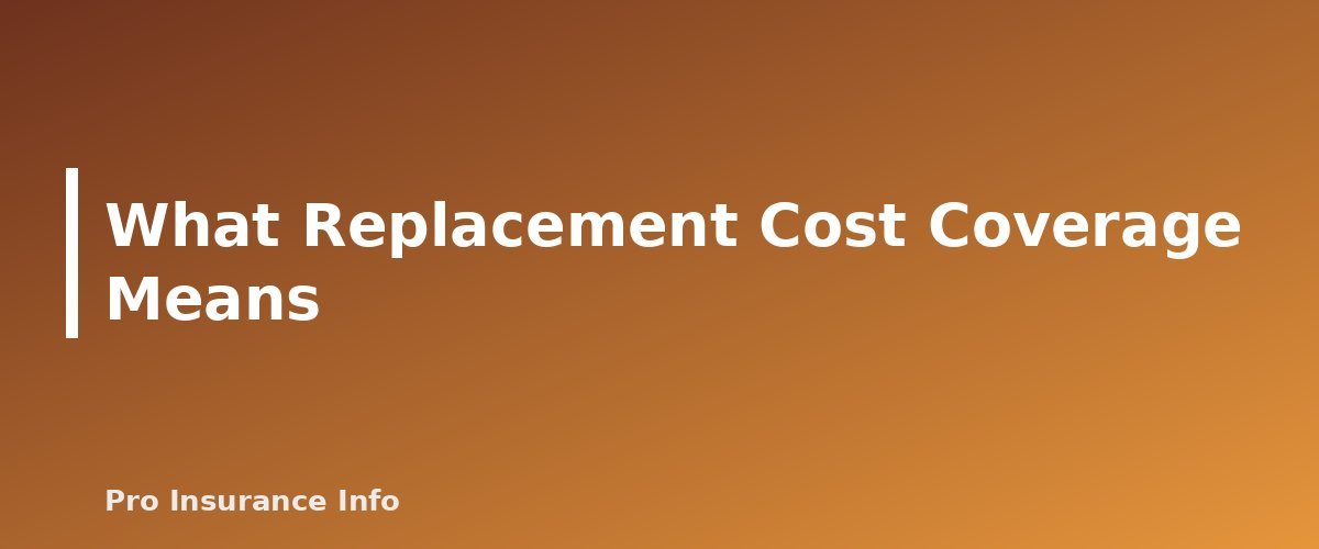 What Replacement Cost Coverage Means - section banner for Replacement Cost vs. Actual Cash Value in Home Insurance