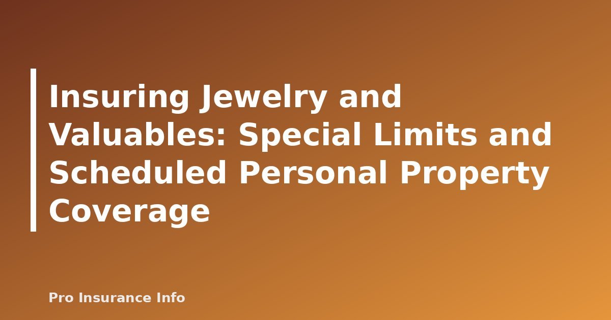 Insuring Jewelry and Valuables: Special Limits and Scheduled Personal Property Coverage - featured image
