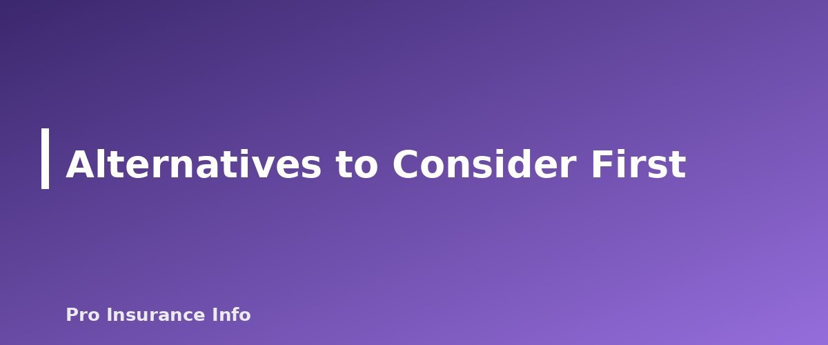 Alternatives to Consider First - section banner for Short-Term Health Insurance Explained