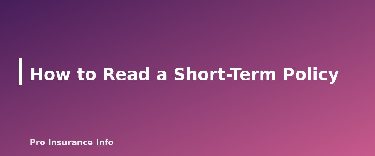 How to Read a Short-Term Policy - section banner for Short-Term Health Insurance Explained