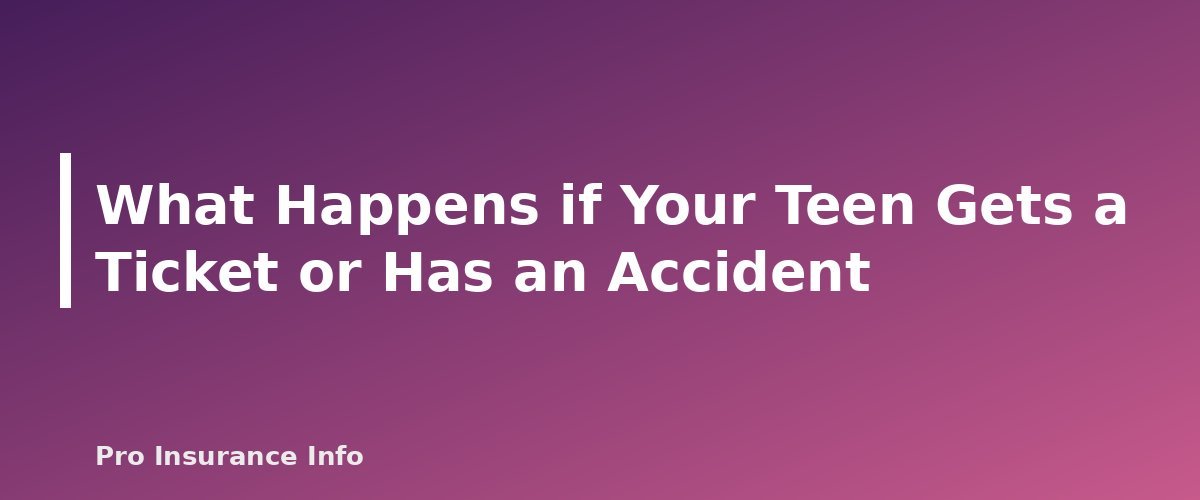 What Happens if Your Teen Gets a Ticket or Has an Accident - section banner for Car Insurance for Teen Drivers