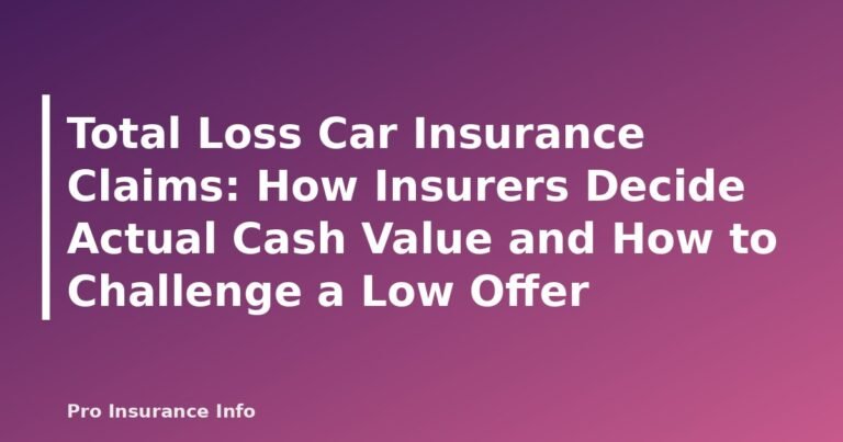 Total Loss Car Insurance Claims: How Insurers Decide Actual Cash Value and How to Challenge a Low Offer - featured image