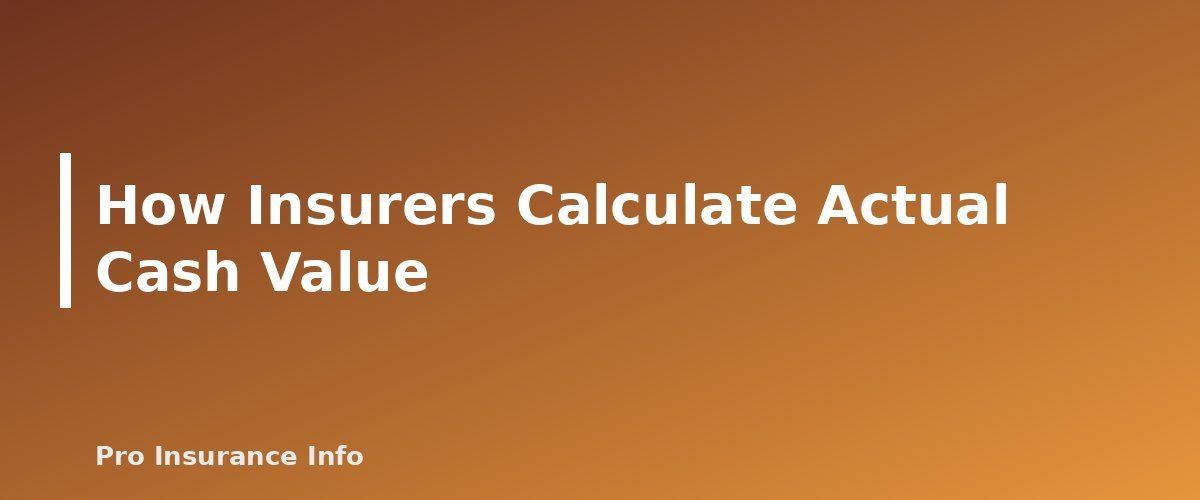 How Insurers Calculate Actual Cash Value - section banner for Total Loss Car Insurance Claims