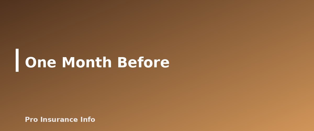 One Month Before - section banner for Turning 65 Checklist