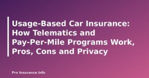 Usage-Based Car Insurance: How Telematics and Pay-Per-Mile Programs Work, Pros, Cons and Privacy - featured image