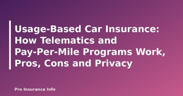 Usage-Based Car Insurance: How Telematics and Pay-Per-Mile Programs Work, Pros, Cons and Privacy - featured image