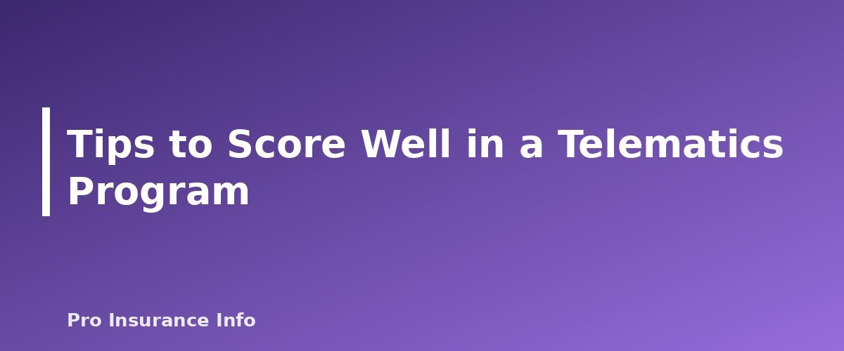 Tips to Score Well in a Telematics Program - section banner for Usage-Based Car Insurance