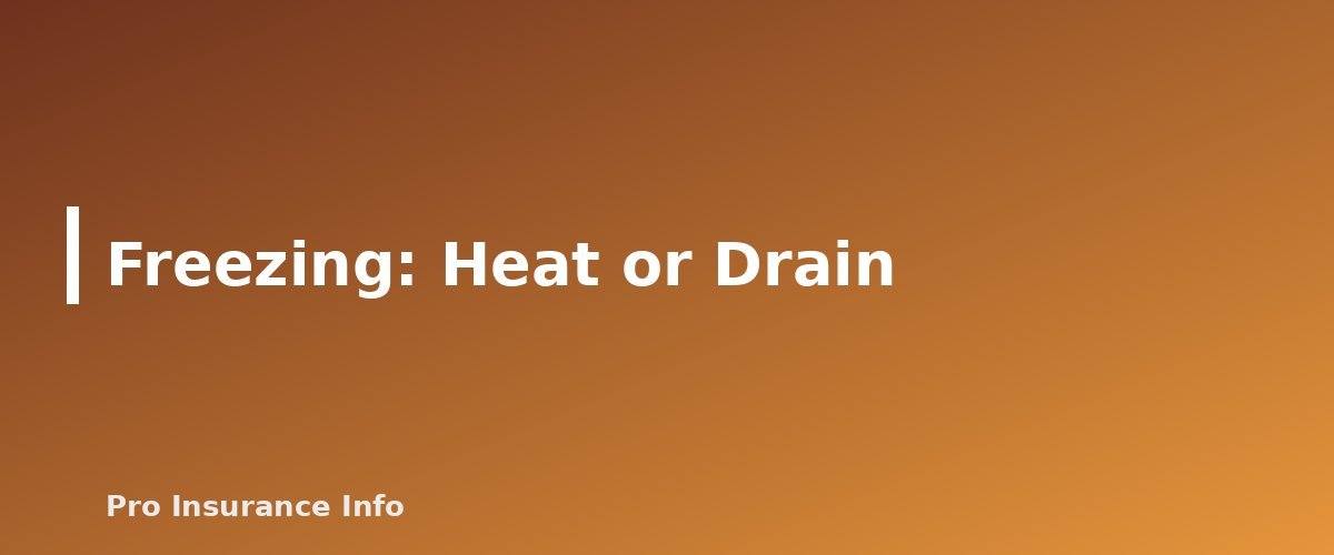 Freezing: Heat or Drain - section banner for Vacant Home Insurance