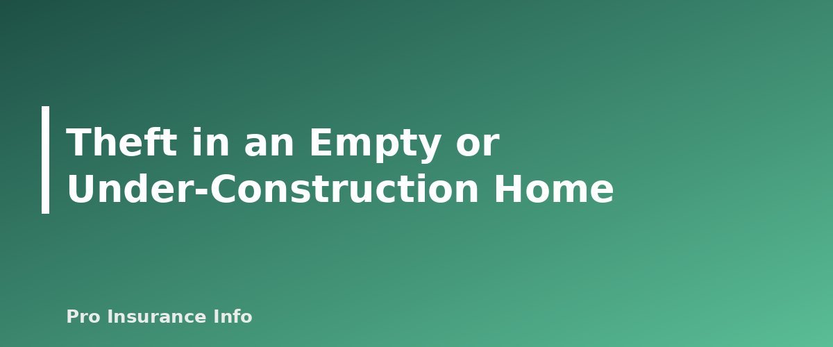 Theft in an Empty or Under-Construction Home - section banner for Vacant Home Insurance
