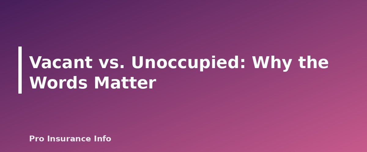 Vacant vs. Unoccupied: Why the Words Matter - section banner for Vacant Home Insurance