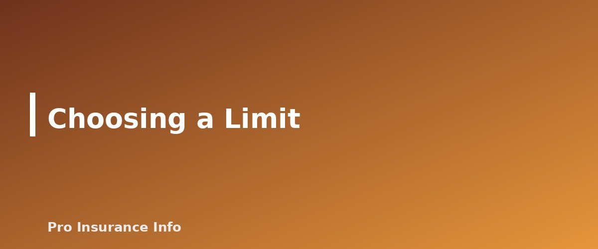 Choosing a Limit - section banner for Water Backup Coverage Explained