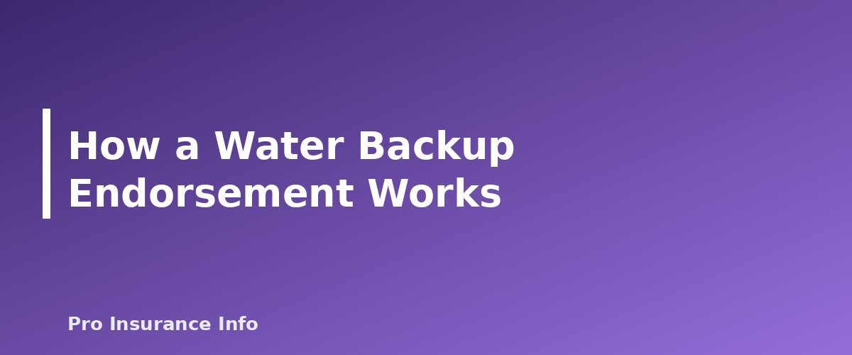 How a Water Backup Endorsement Works - section banner for Water Backup Coverage Explained