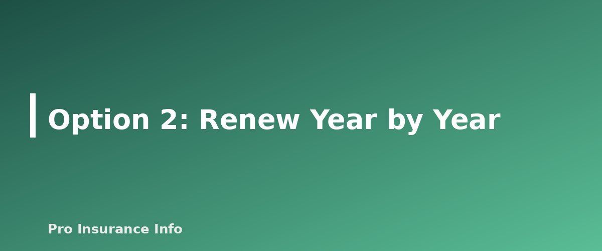 Option 2: Renew Year by Year - section banner for What Happens When Term Life Insurance Ends? Your 5 Options Explained