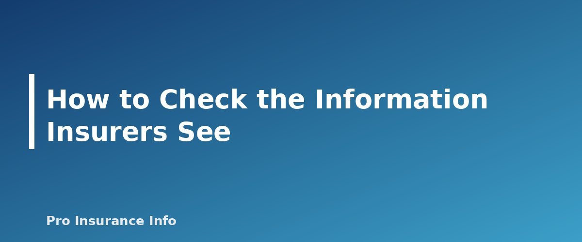 How to Check the Information Insurers See - section banner for What Raises Your Homeowners Insurance Premium (and What Does Not)
