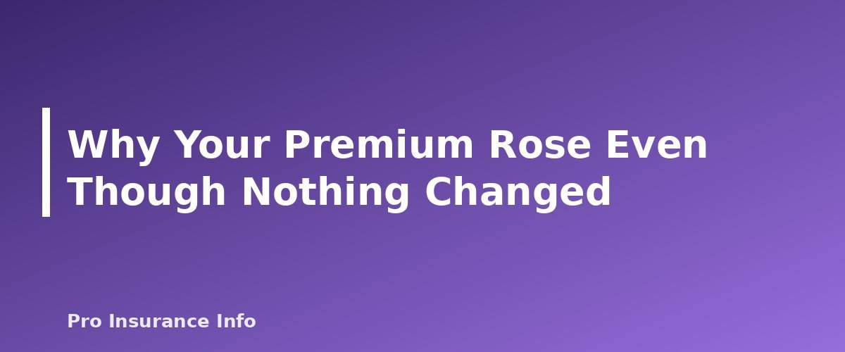 Why Your Premium Rose Even Though Nothing Changed - section banner for What Raises Your Homeowners Insurance Premium (and What Does Not)